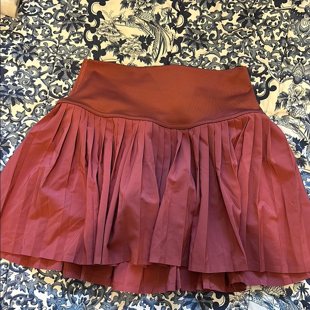 ALO Yoga Burgundy Mini Skirt